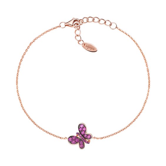 Bracciale Amen Donna Farfalle in Argento Zircone BRBURR - BRBURR